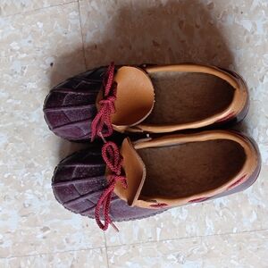 Brown and Tan Mules with Cozy Slip-On Design